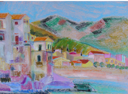 Motyw z Cefalu III- pastel 50x70 cm.JPG